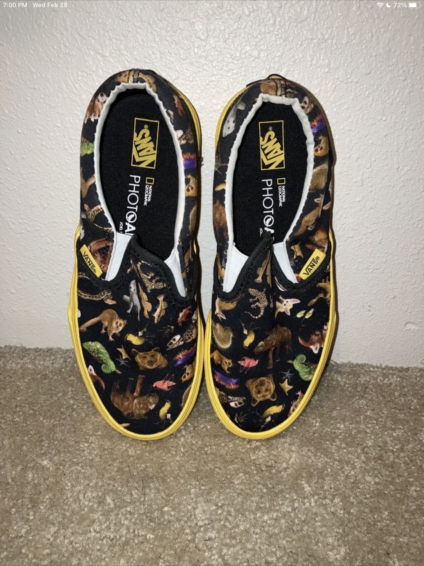 National Geographic Toddler Old Skill Vans Size 3 Photoark Slip On Shoes Satore