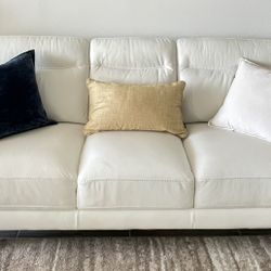 White Leather Sofa.