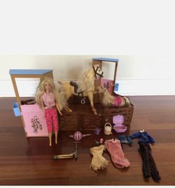 Barbie Stable with Horses, Accessories Two Horses and Two Stables Playset