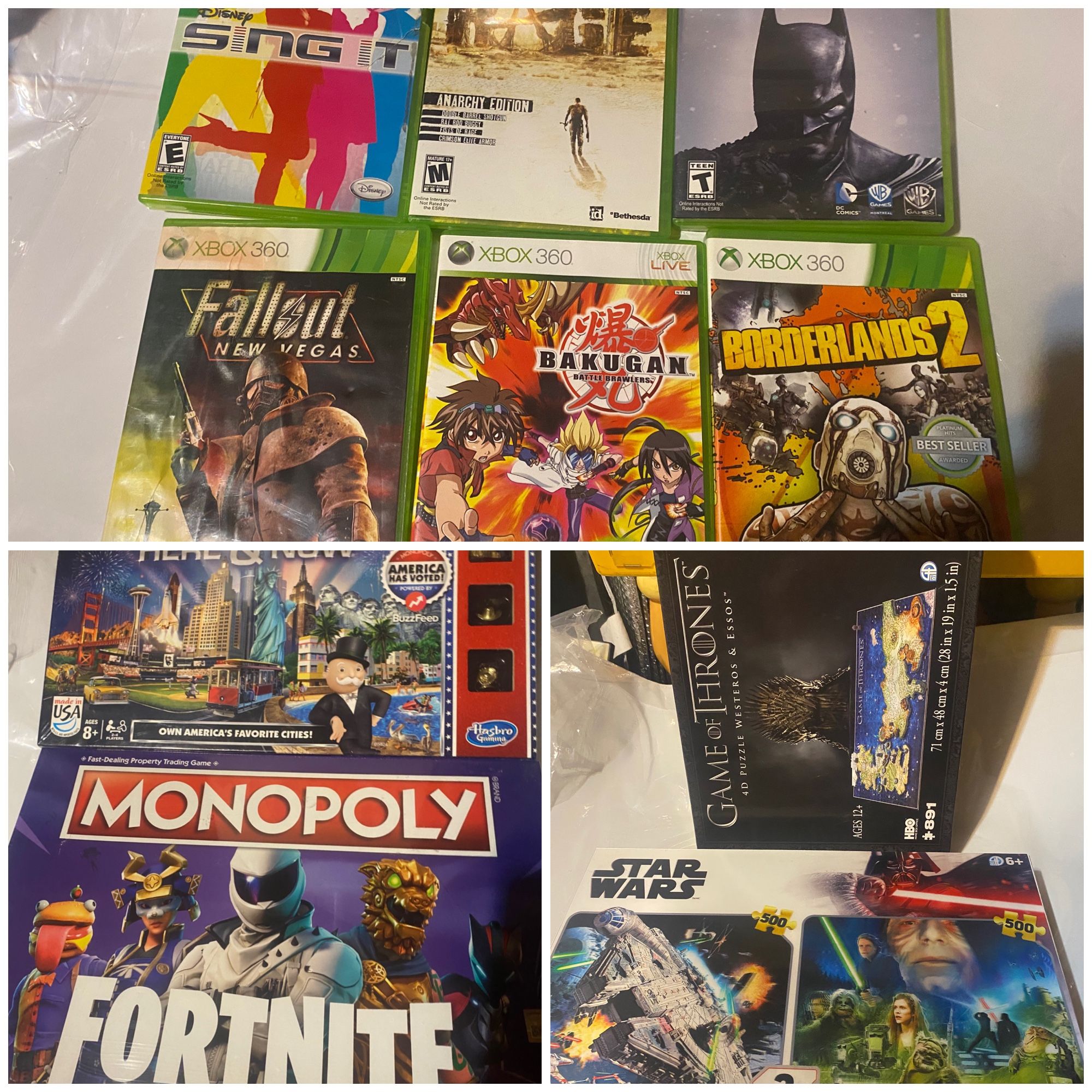 GAMES AND PUZZLES-XBOX 360 Video Games