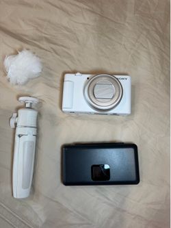 Sony ZV-1 Digital Camera White with Accessories, Case & Mini Tripod