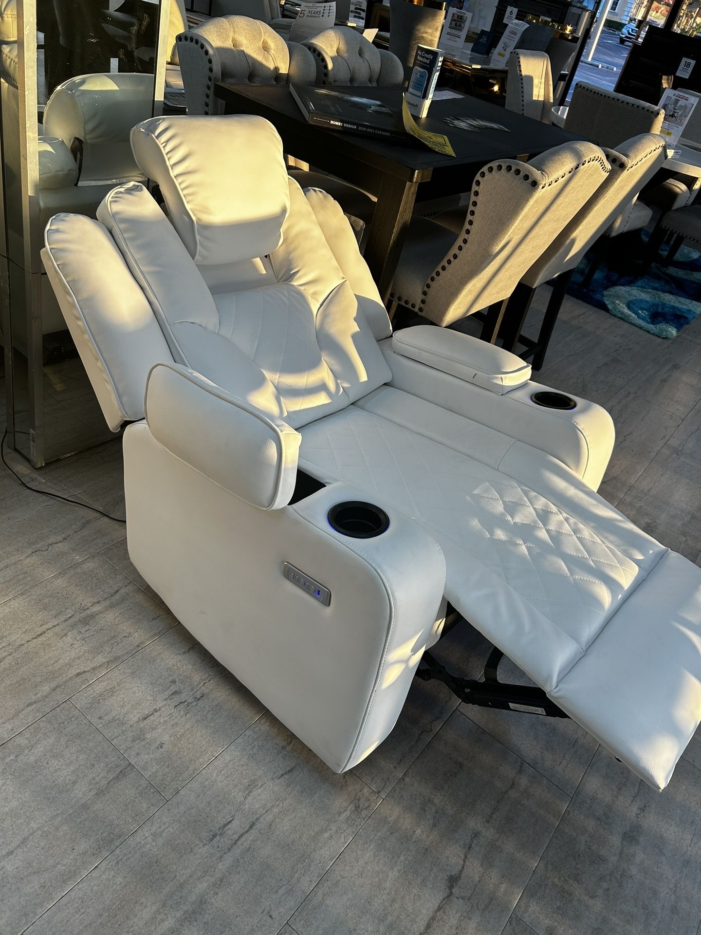 Power Recliner Leather Chair