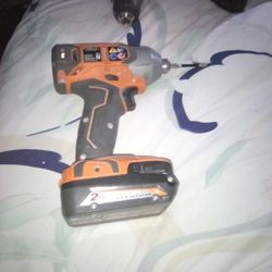Rigid 18v  Model #r860021 Impact Drill And 2ah  Battery