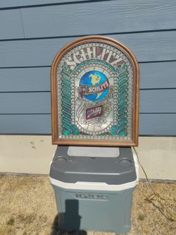 Vintage 1977 slits beer faux stained glass lighted bar sign $200 or best offer