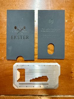 Ekster Tool Card, 7-in-1 Multitool, Silver, BNIB