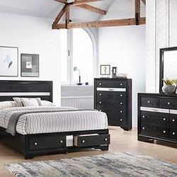 Hannah Black Bedroom Set