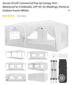 10'x20' Commercial Pop Up Canopy Tent