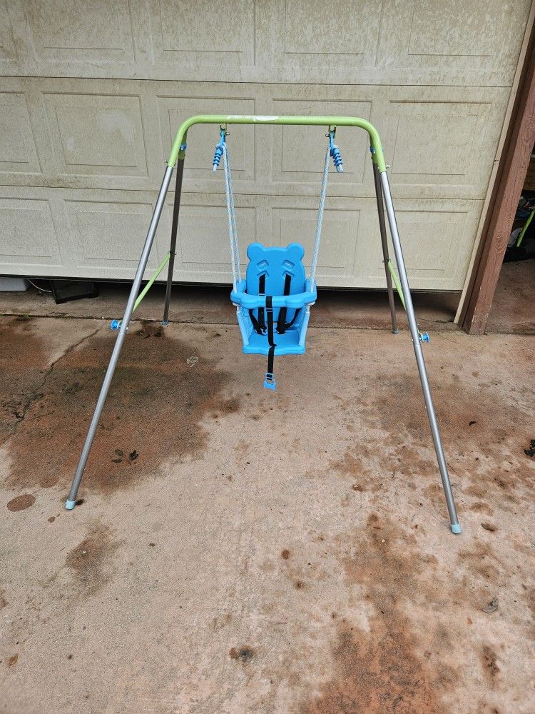 Sportspower My 1st Toddler Swing - Heavy-Duty Baby Indoor/Outdoor Swing Set with Safety Harness