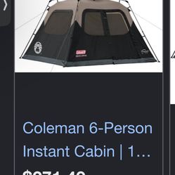 Coleman 6 Person Instant Tent 