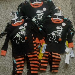 Carters Glow In The Dark Dinosaur Pajamas 