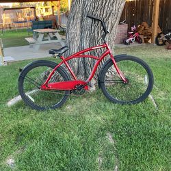 Red Cruiser Bike