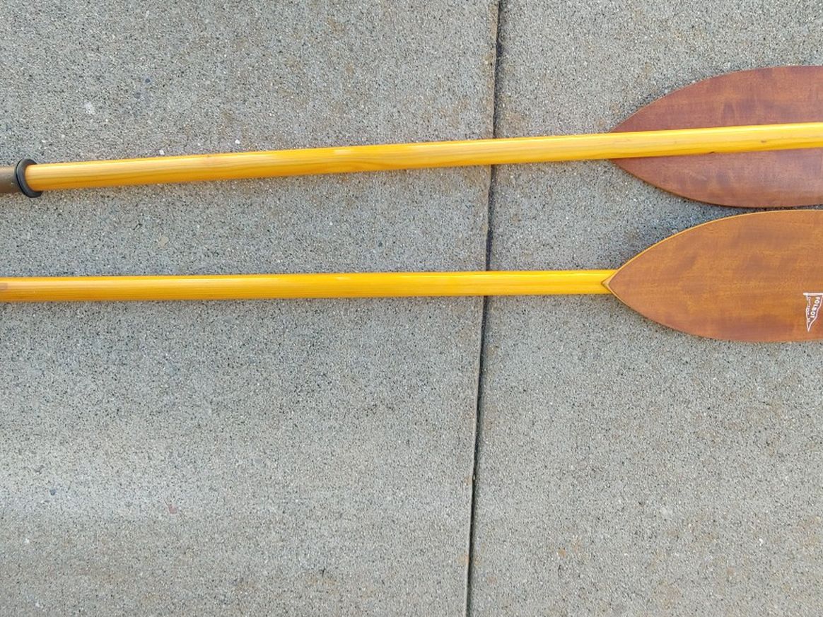 Vintage Folbot Wood Kayak Paddles