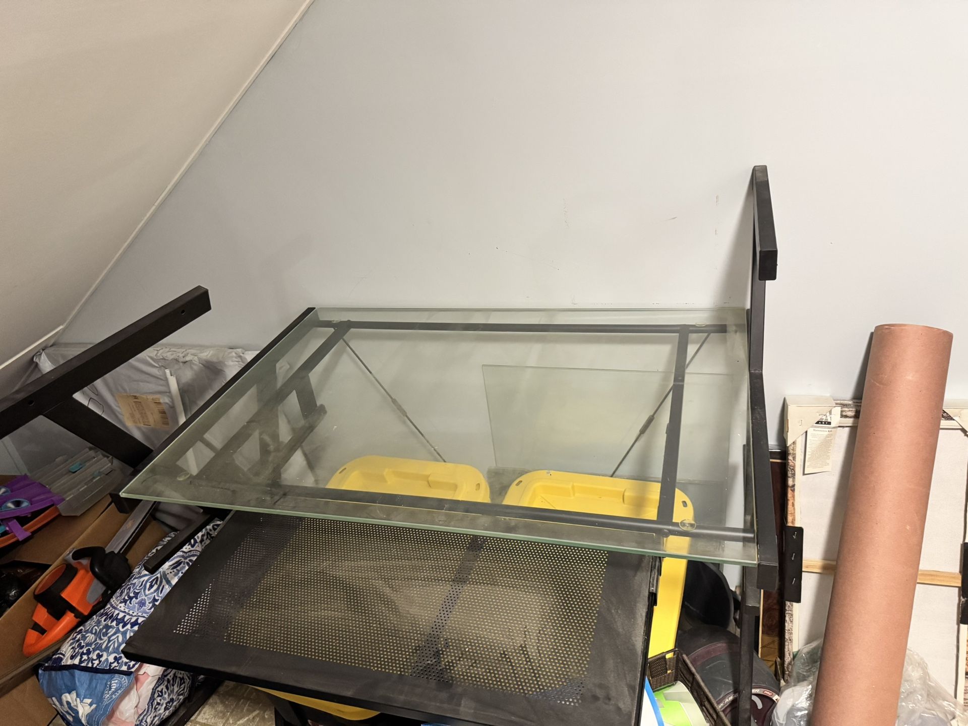 Computer Desk (Glass and Metal)