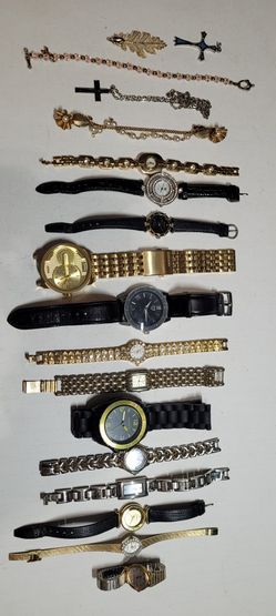 Lot of 13 watches Diesel, Gruen, Picard & Cie, etc