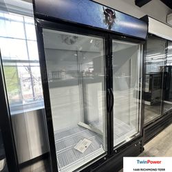 Bison 2 Glass Door Refrigerator 