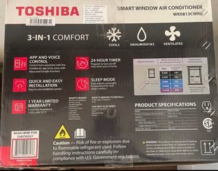 Brand new Toshiba window air conditioner 8000 BTU