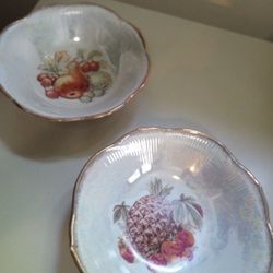 Vintage Bowls Gold Rims