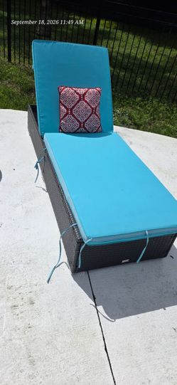 Brand new in the box Outdoor Wicker Chaise Lounge with Cushion