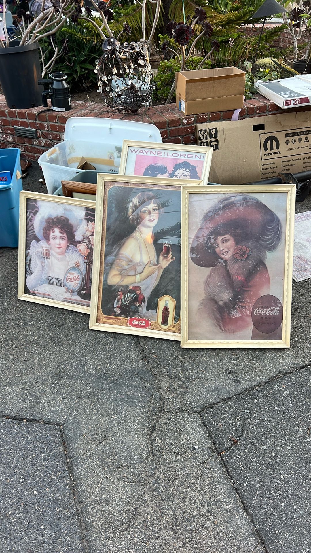 Vintage Coca Cola Framed Posters 