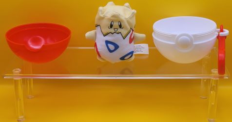 1999 Pokemon Togepi 3" Plush Nintendo Burger King Kids Meal Toy Collectible W/ Pokeball