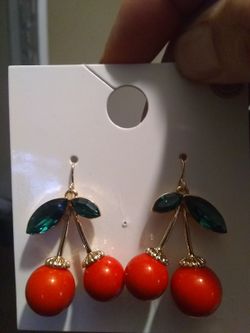 Earrings cherry