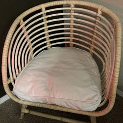 IKEA Rattan Chair with Cushion