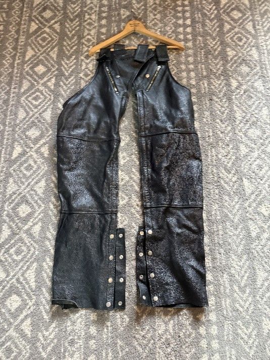 Large MENS Leather Riding Chaps