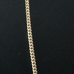 10k  Solid Yellow Gold Cuban Link Chain