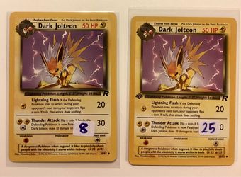 1st Edition/Unlimited Dark Jolteon Pokémon Team Rocket NM