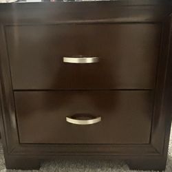 2‑Drawer Espresso Nightstand 