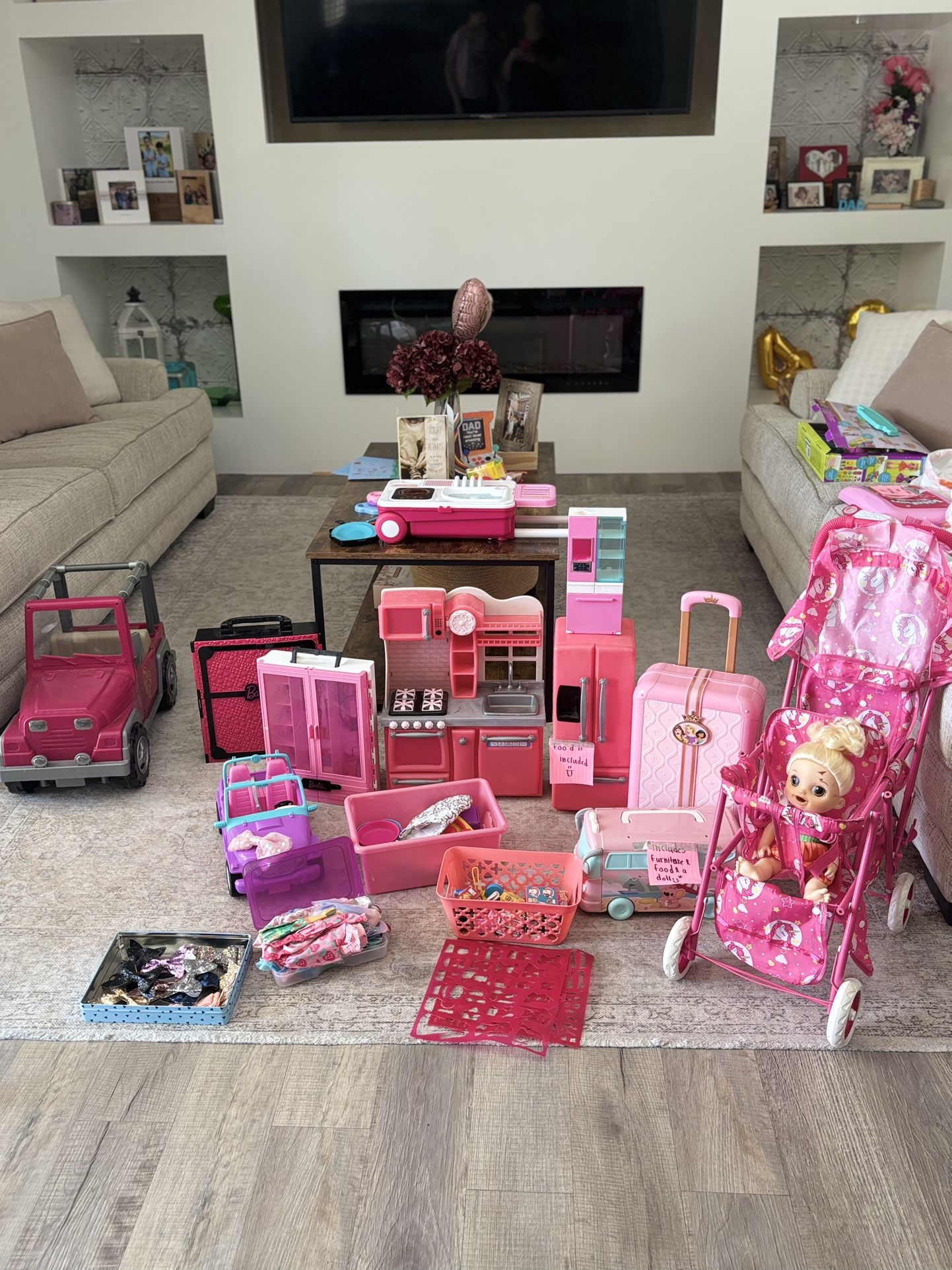 Huge Lot Of Little Girl Toys Barbie, Baby Alive & More