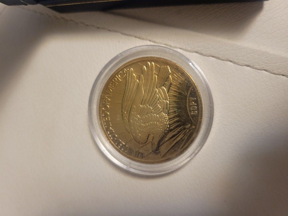 1933 Saint Gaudens Liberty Double Eagle 24k Gold-Plated Coin Copy in Capsule