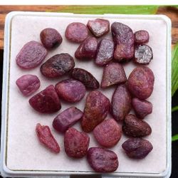 20 Pcs Natural Red Ruby Rough Unheated 4mm-12mm Loose Gemstones Wholesale Lot