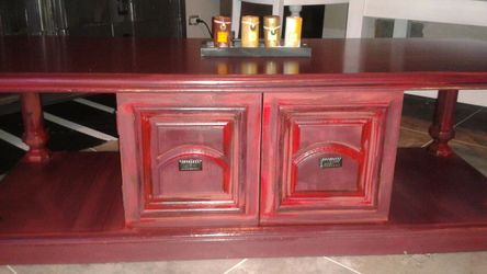Red coffee table