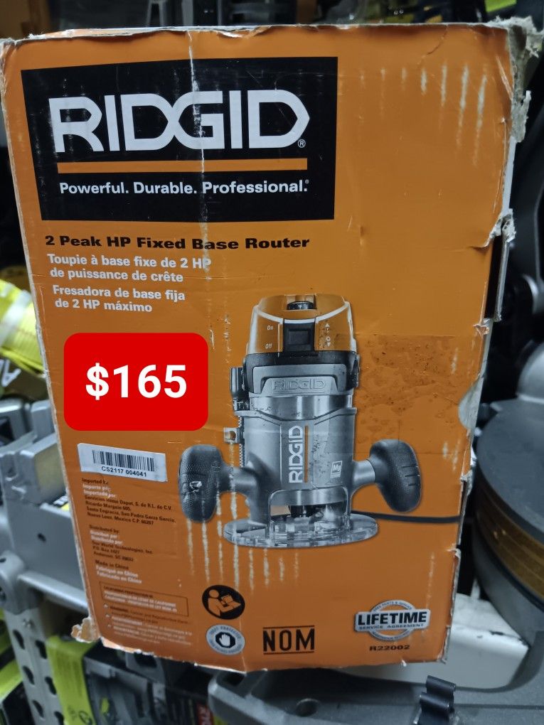 Ridgid 2 Peak HP Fixed Base Router