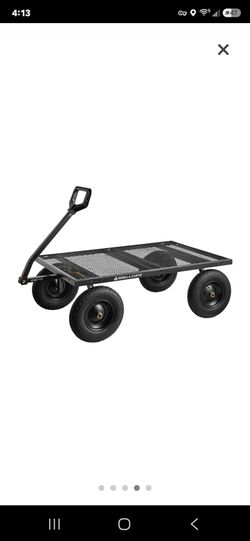 💪 Gorilla Steel Utility Cart 1500lb load 4QFt Blk
Yard lawn garden 4 wheel barrel dolly truck wagon
Gorilla Steel Utility Cart 1500lb Capacity 4CuFt