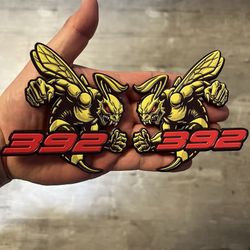 Hornet bee fender badges raised details