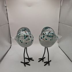 Millefiori Glass Birds...Maybe Murano 