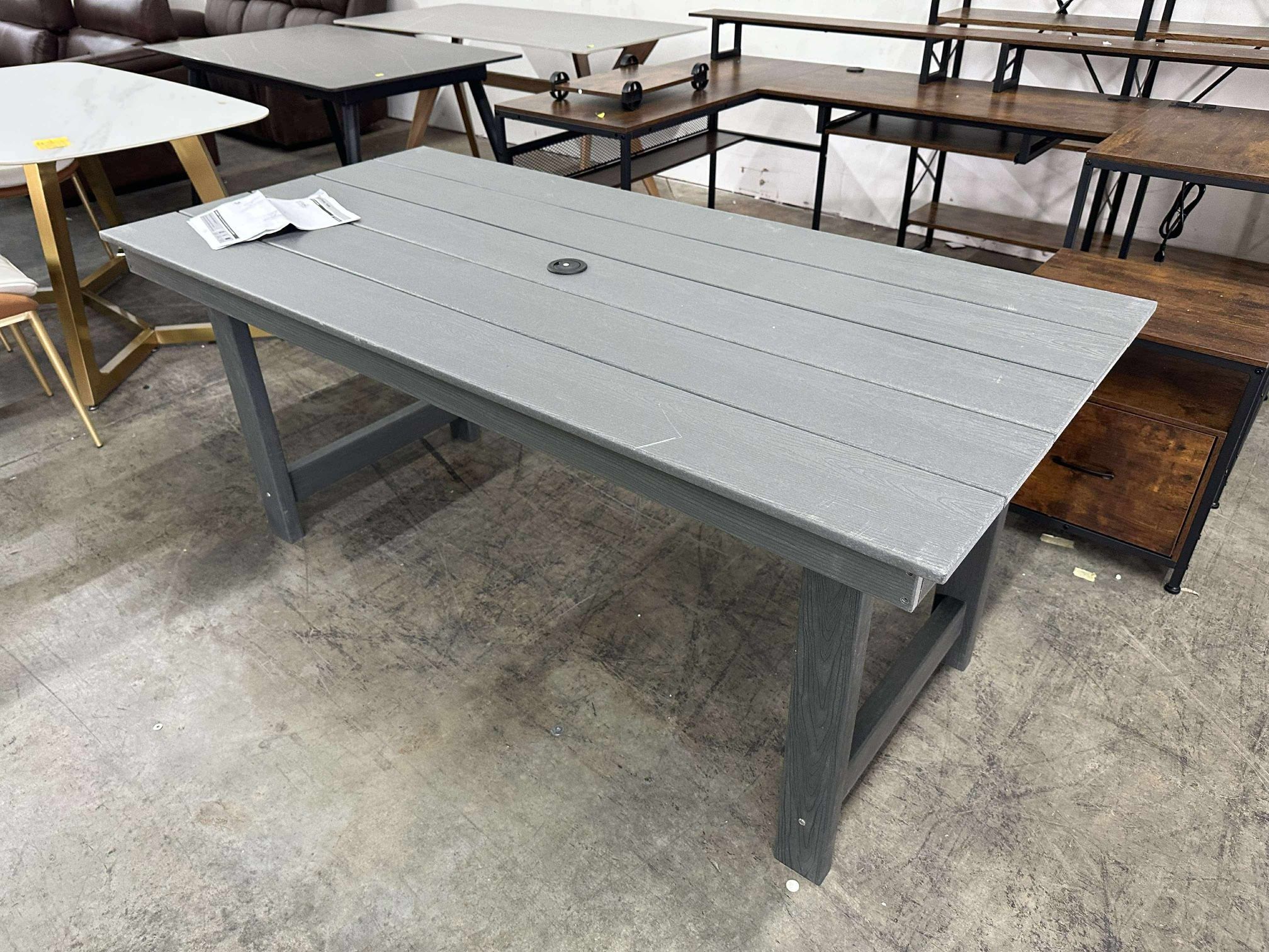 GRANGE HDPE Outdoor 32″ x 67″ Dining Table(scratches)