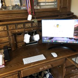 Roll Top Desk With Hutch 
