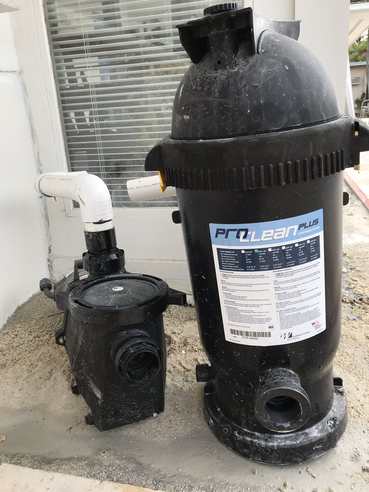 Waterway Pool Pump and ProClean Cartridge Filter