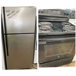 GE® 18 Cu. Ft. Top-Freezer Ref & GE® 30" Free-Standing Electric Range! Will Separate! Guaranteed! Delivery Available! 