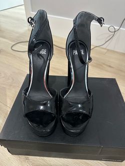 Paige Black Wedge Heels