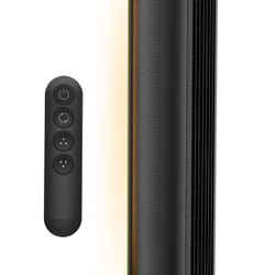 Vornado ARA Oscillating Tower Fan with Ambient Light and Remote, 40 Inch, Quiet Powerful Standing Fan, 5 Speeds, Touch Control, Illuminated Air Circul