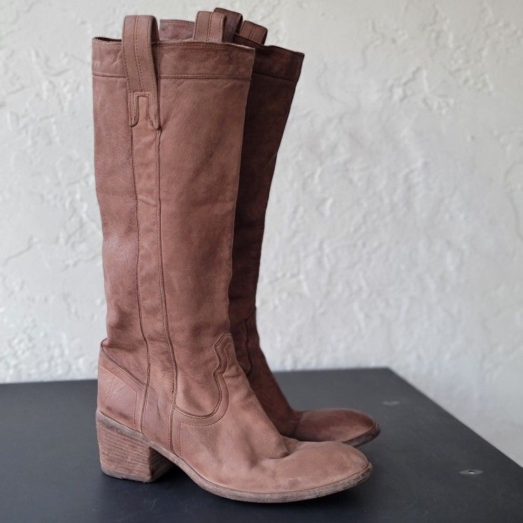 FAUZIAN JEUNESSE Boots Shoes Boho Hippie Y2K Leather Sz EUR 35.5
