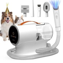 AIRROBO Dog Grooming Vacuum, Dog Grooming Kit, 12000Pa Strong Suction Pet Vacuum, 2L Large Capacity Vacuum Cleaner for Personal Grooming Hair Removal,