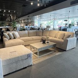 Ivory 4PC Chaise Sectional Couch