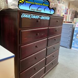 12 Drawer Cherry Pinewood Dresser New Cómoda Cajonera Bonita Pino