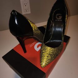 Guess Heels -Black & Yellow - Size 11