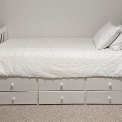 Complete Trundle Bed With Two New Mattresses 